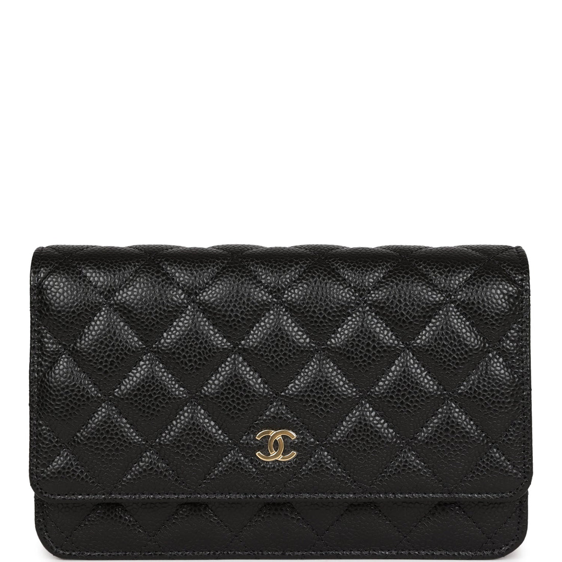 Chanel Wallet On Chain WOC Black Caviar Gold Hardware