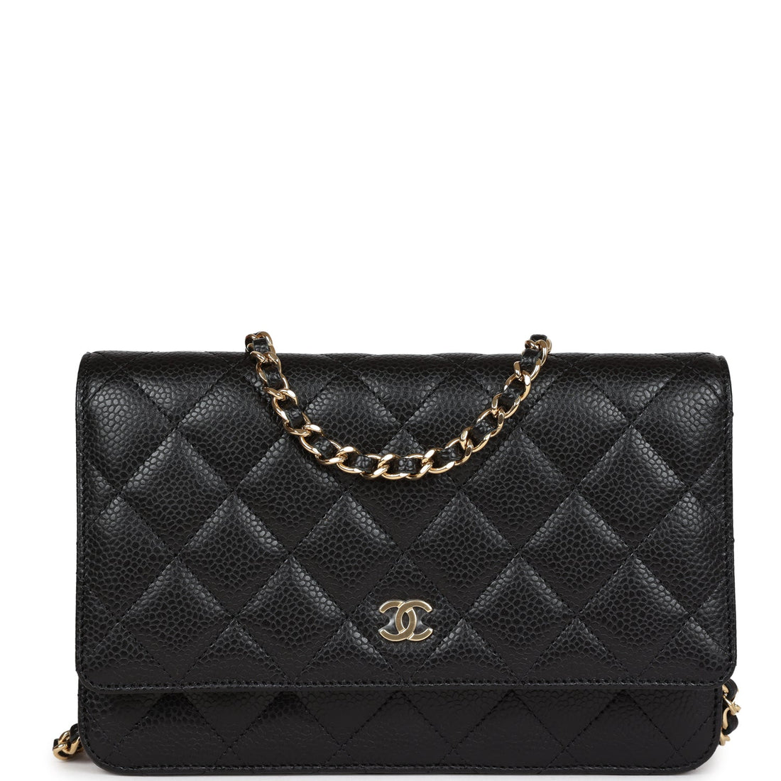 Chanel Wallet On Chain WOC Black Caviar Gold Hardware