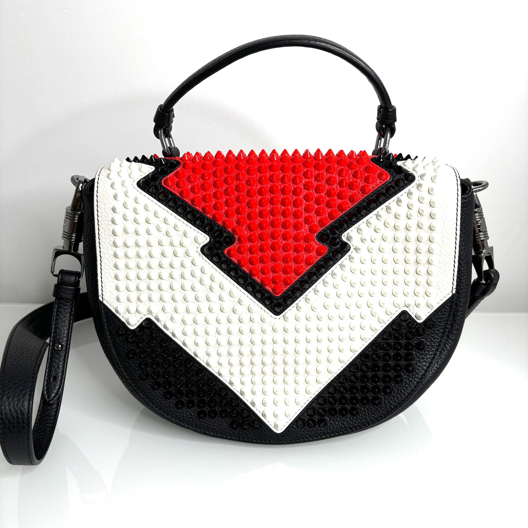 Christian Louboutin Panettone Spike Messenger Shoulder Bag