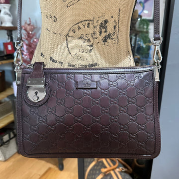 The Junco -Prestige Totes Bags Gucci Guccissima Crossbody Bag in Brown