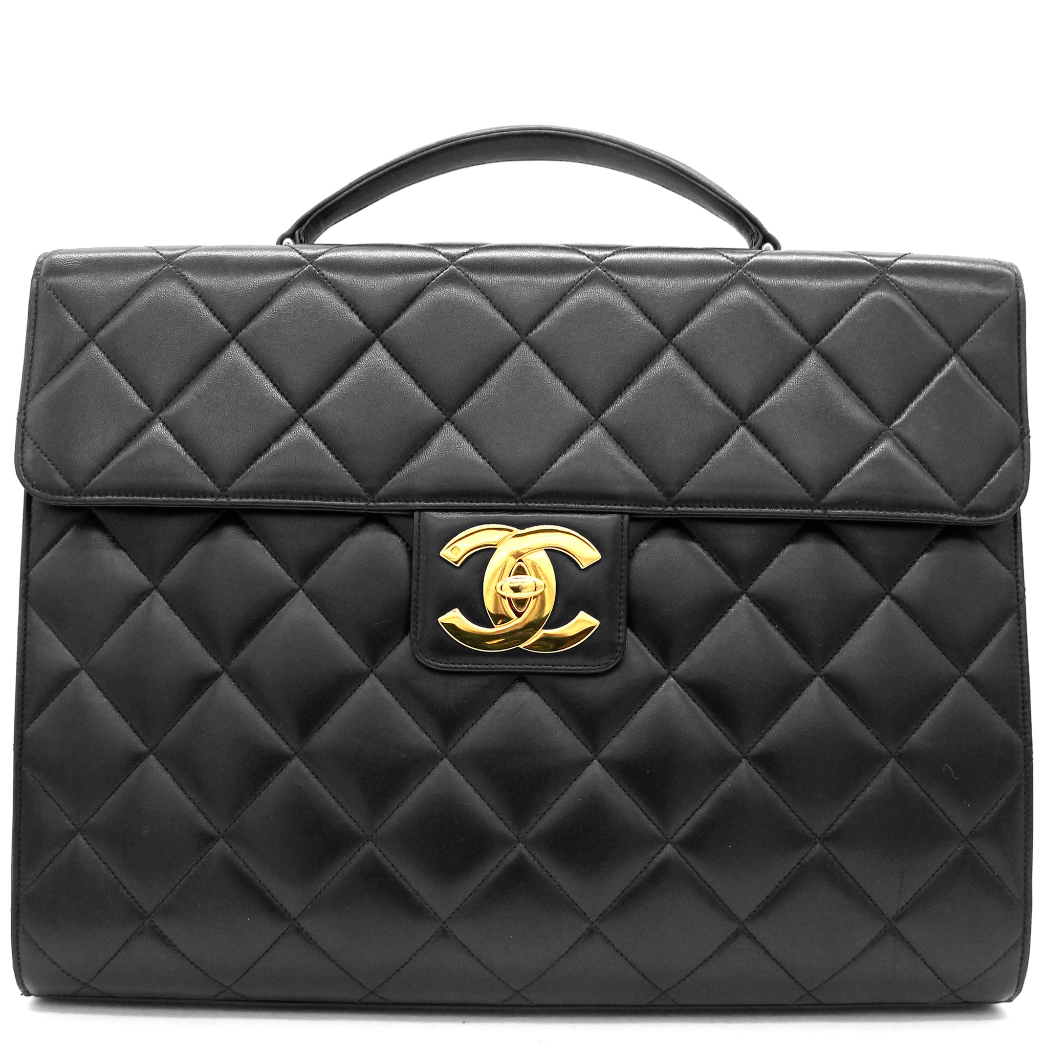 Chanel 1995 diamond quilted briefcase