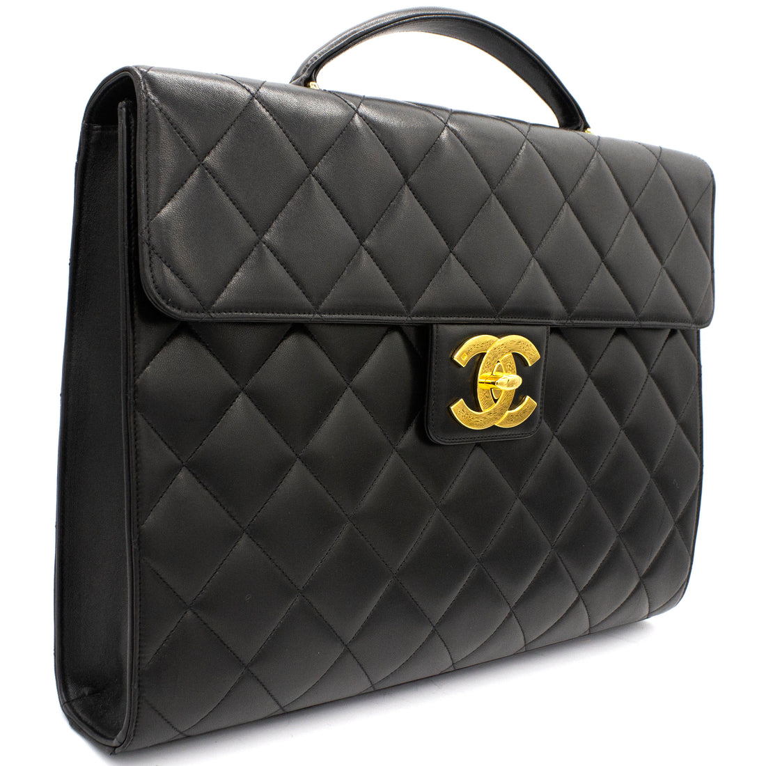 Chanel 1995 diamond quilted briefcase