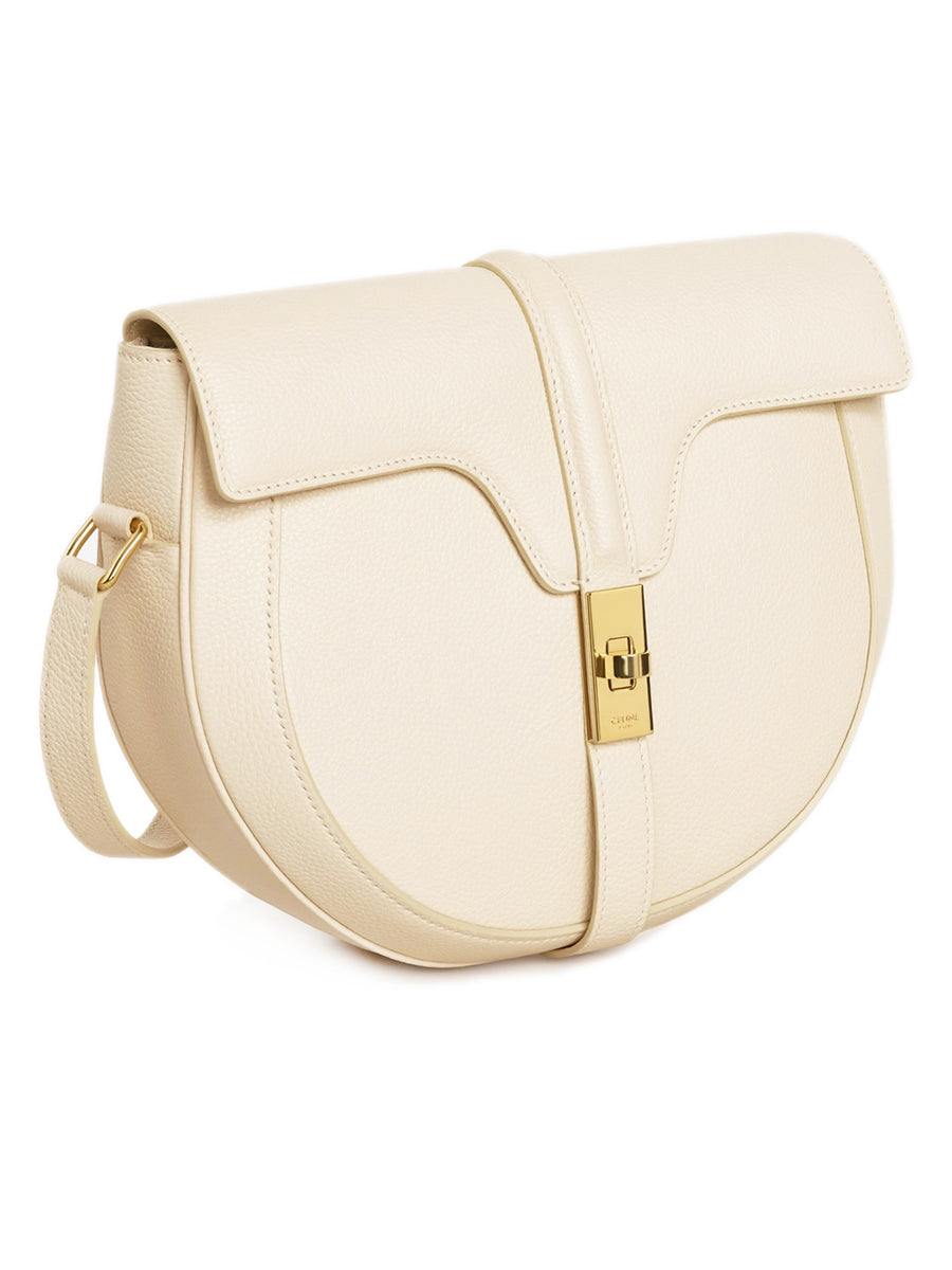 Besace 16 in Grained Calfskin Cream