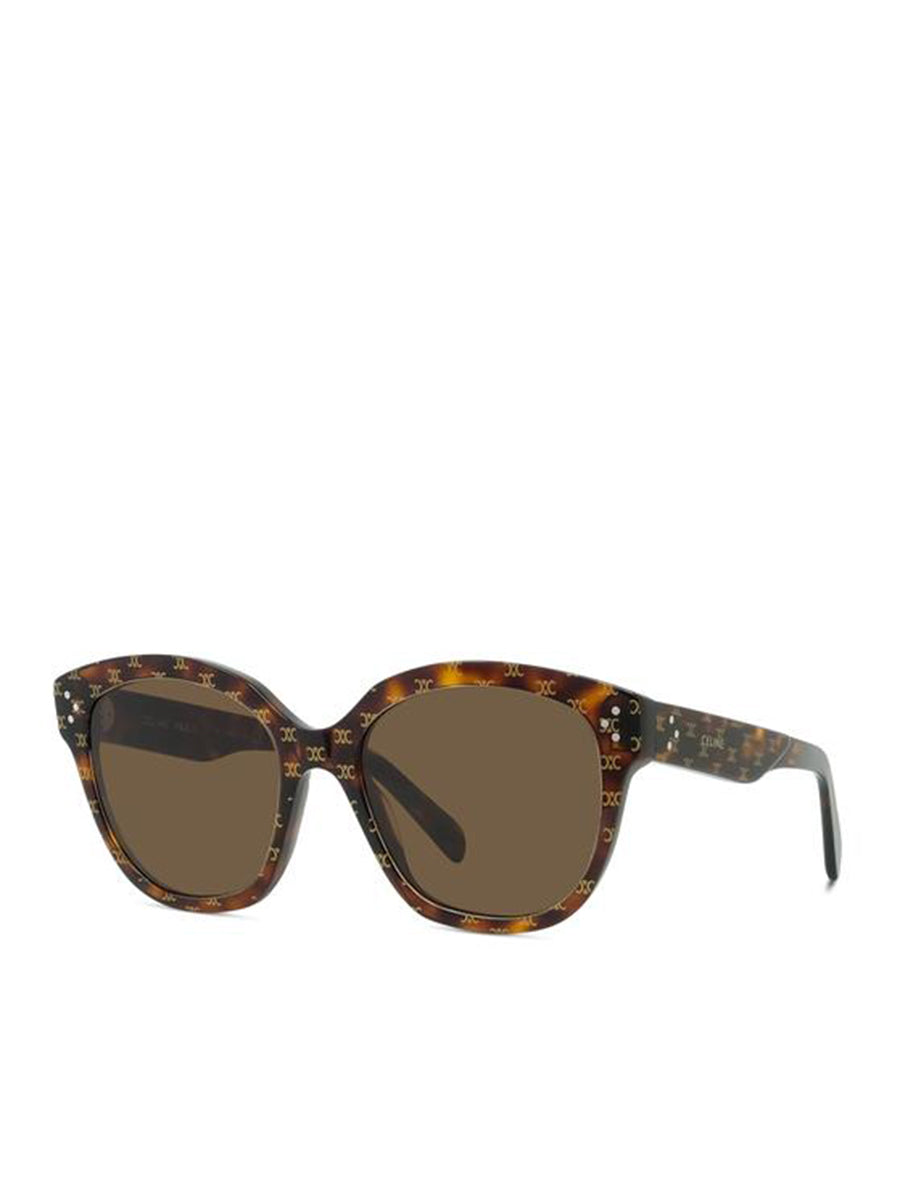 Round Sunglasses CL40167I Dark Havana