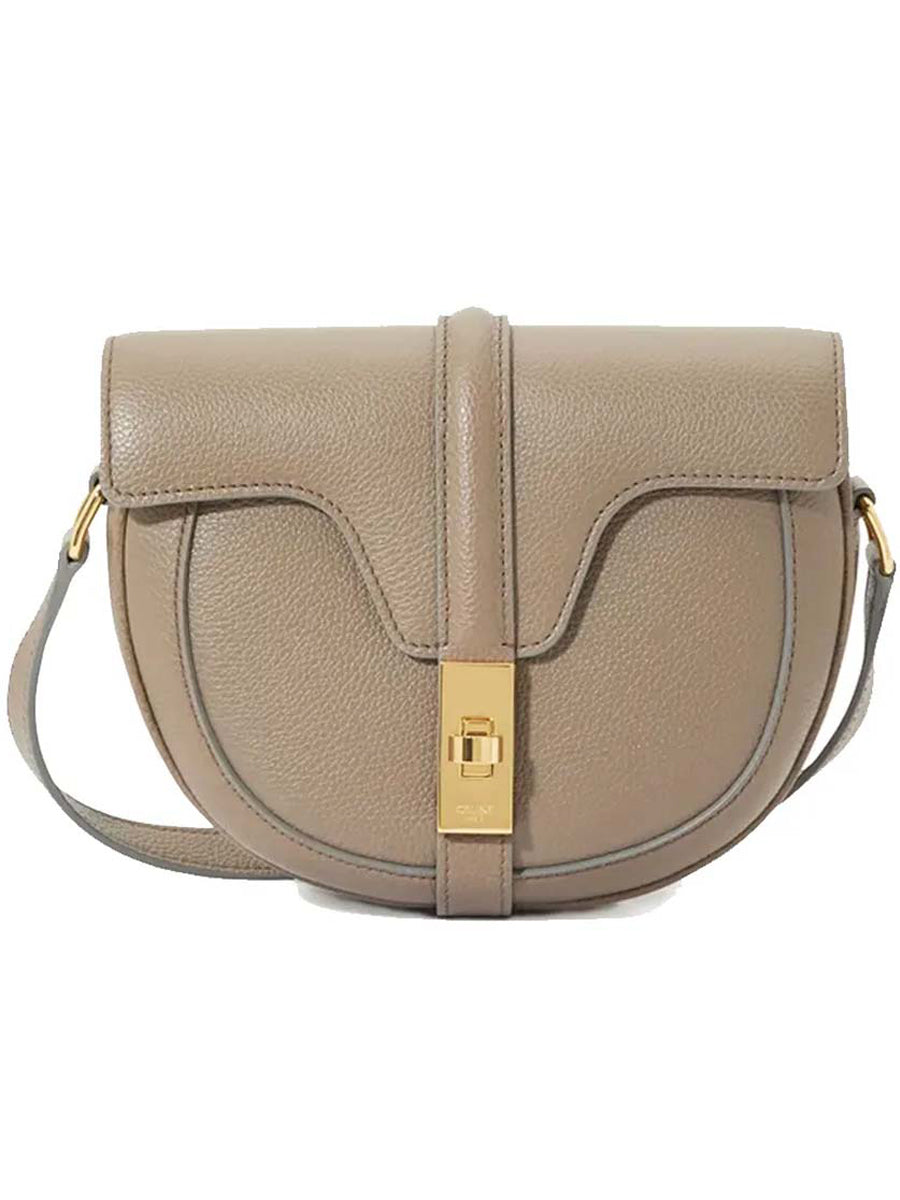 Celine Small Besace 16 in Grey Grained Calfskin