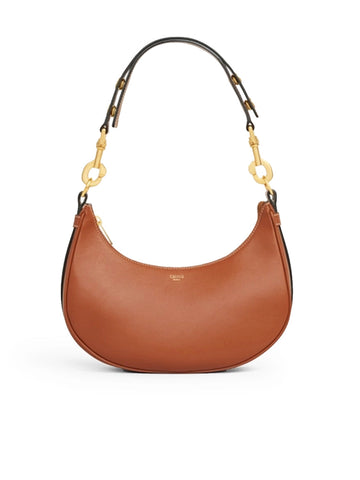Medium Ava Strap Bag in Smooth Calfskin Tan