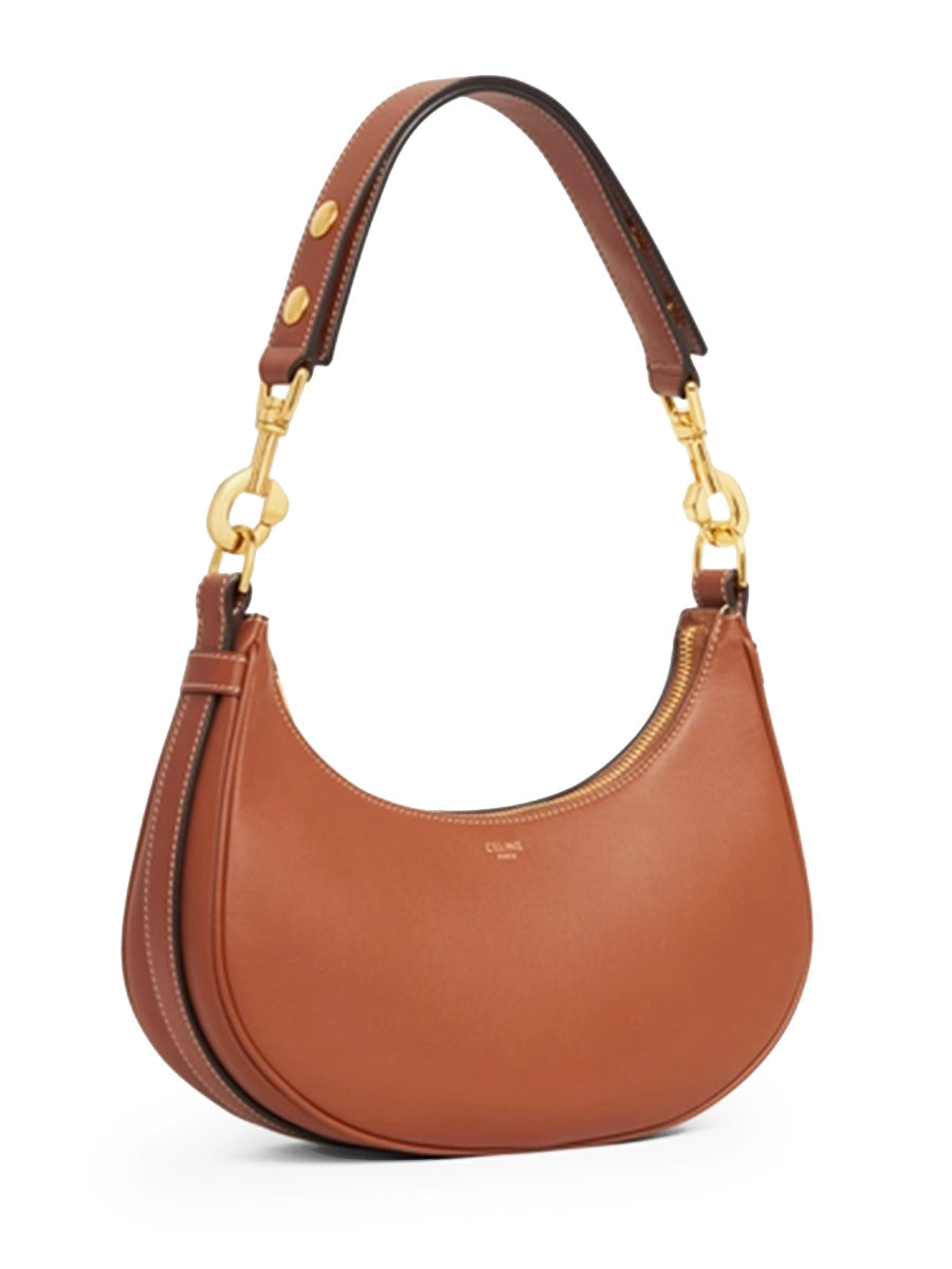 Medium Ava Strap Bag in Smooth Calfskin Tan
