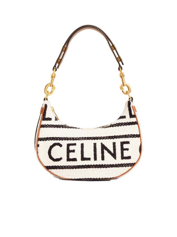 Medium Ava Strap Bag in Textile  in White/Black
