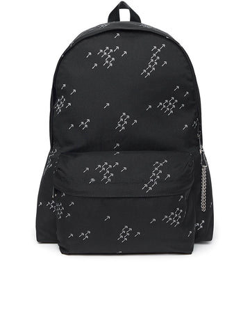 Medium Backpack in Nylon with Arrows Print