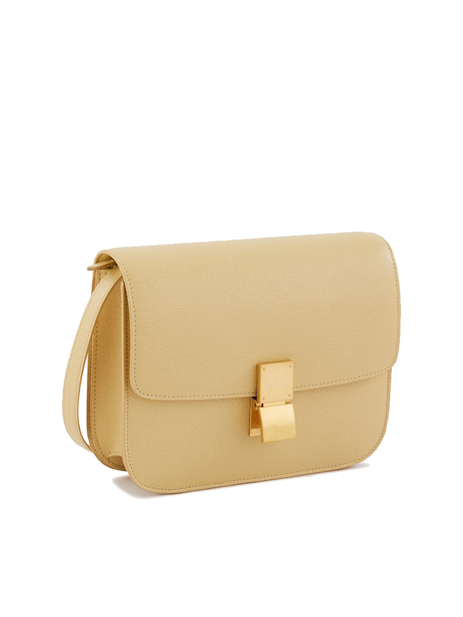 Medium Classic Bag In Calfskin Liégé in Sand