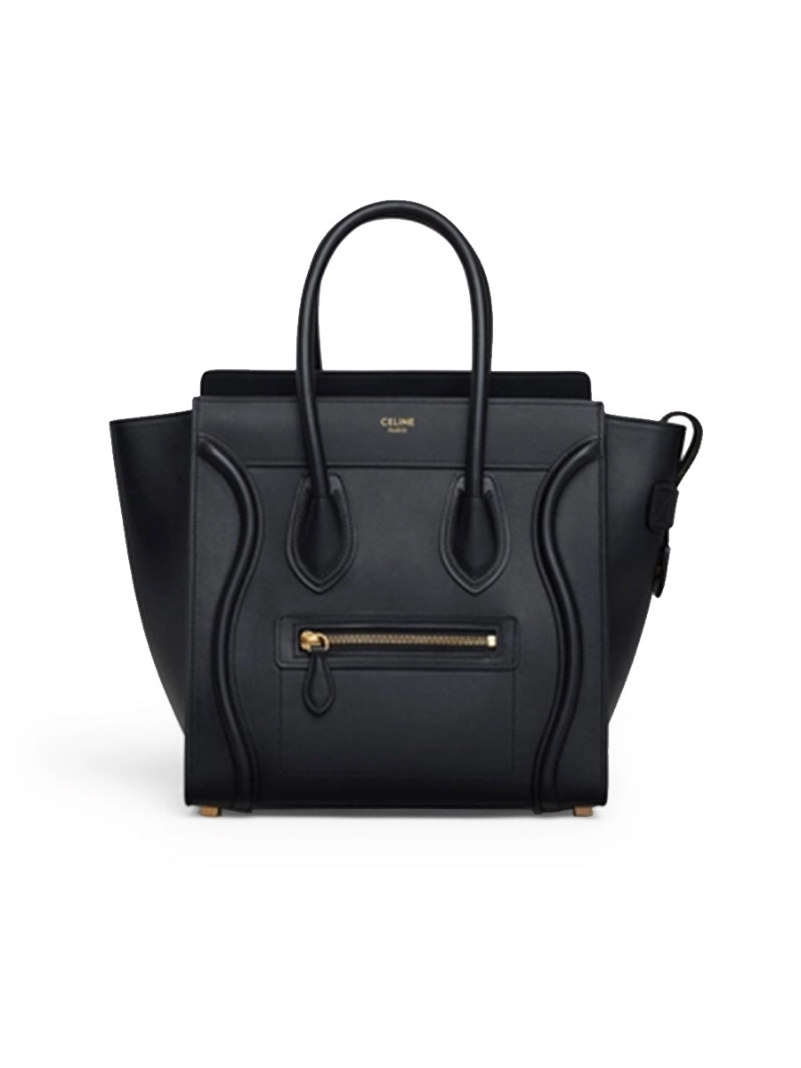 Micro Luggage Handbag In Smooth Calfskin Black