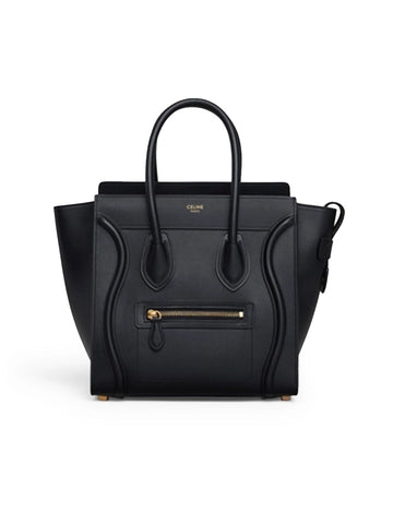 Micro Luggage Handbag In Smooth Calfskin Black