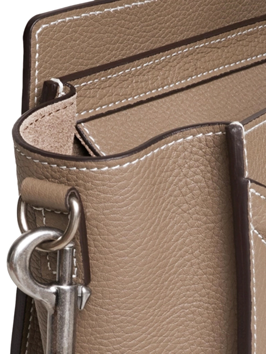 Nano Luggage Bag in Drummed Calfskin in Souris