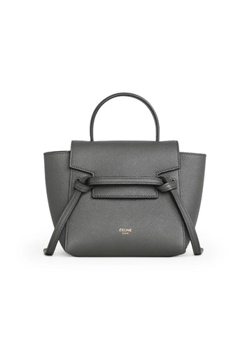 Pico Belt Bag in Grained Calfskin Grey