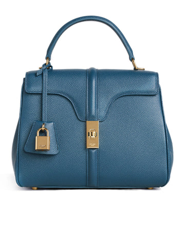 Small 16 Bag in Petrol Grained Calfskin