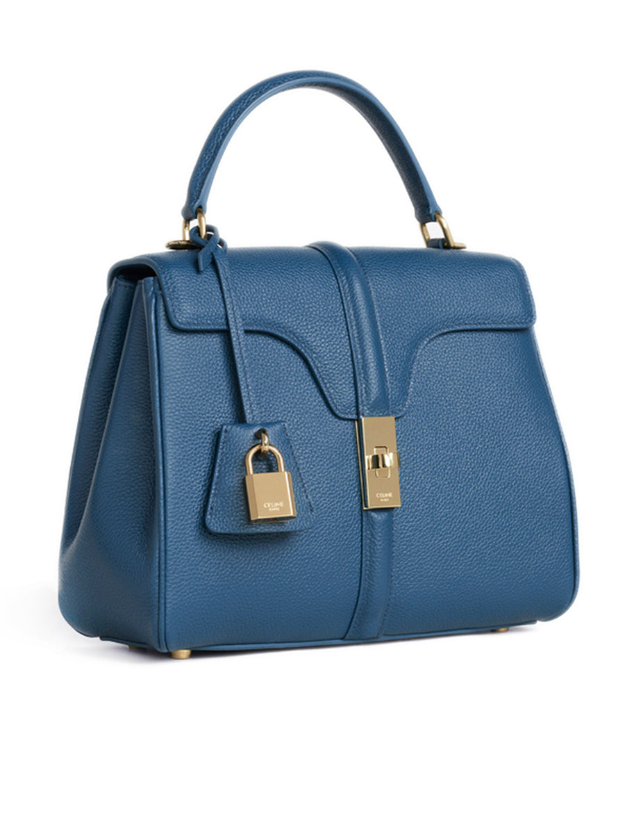 Small 16 Bag in Petrol Grained Calfskin