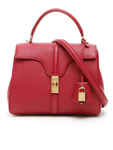 Small 16 Bag in Raspberry Grained Calfskin