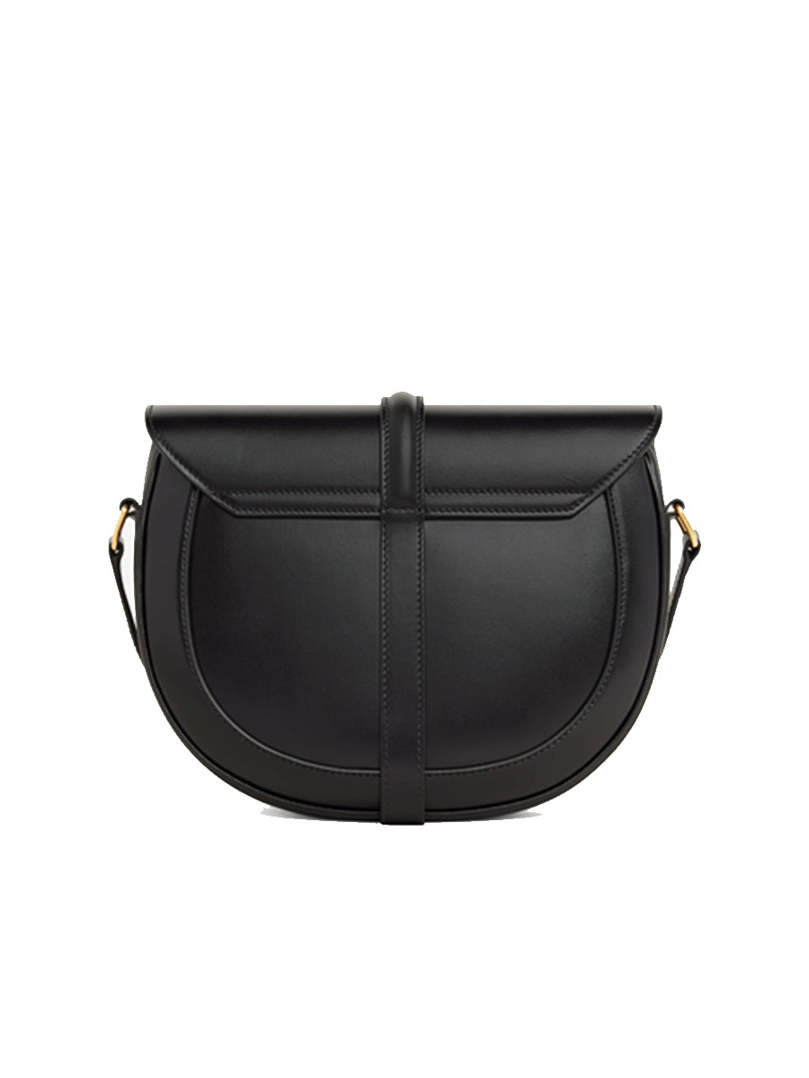 Small Besace 16 Bag in Black Satinated Calfskin