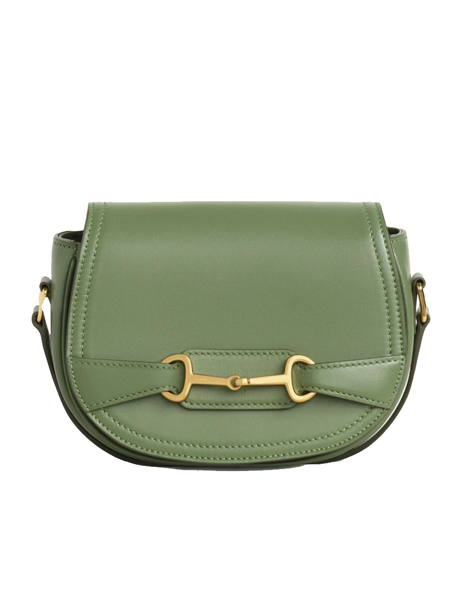 Small Crecy Bag in Shiny Calfskin Light Khaki