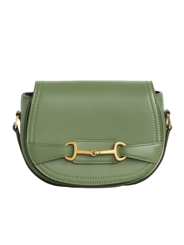 Small Crecy Bag in Shiny Calfskin Light Khaki