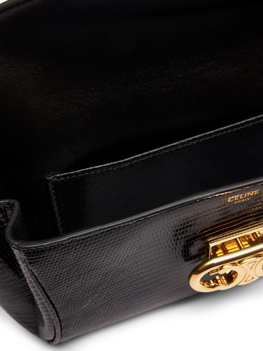Small Maillon Triomphe Clutch in Black