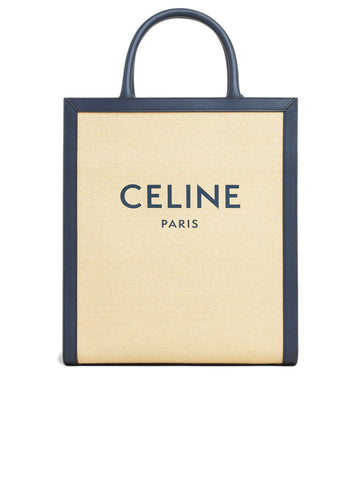 Small Vertical Cabas Celine in Canvas with Celine Print and Calfskin