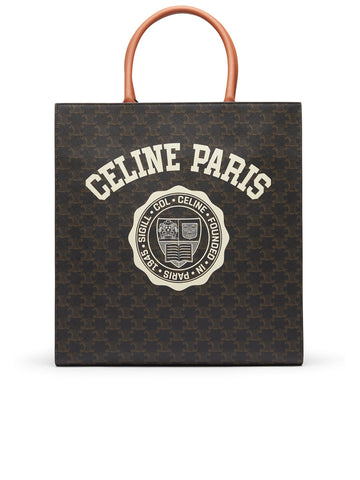 Vertical Cabas in Triomphe Canvas with Celine Print