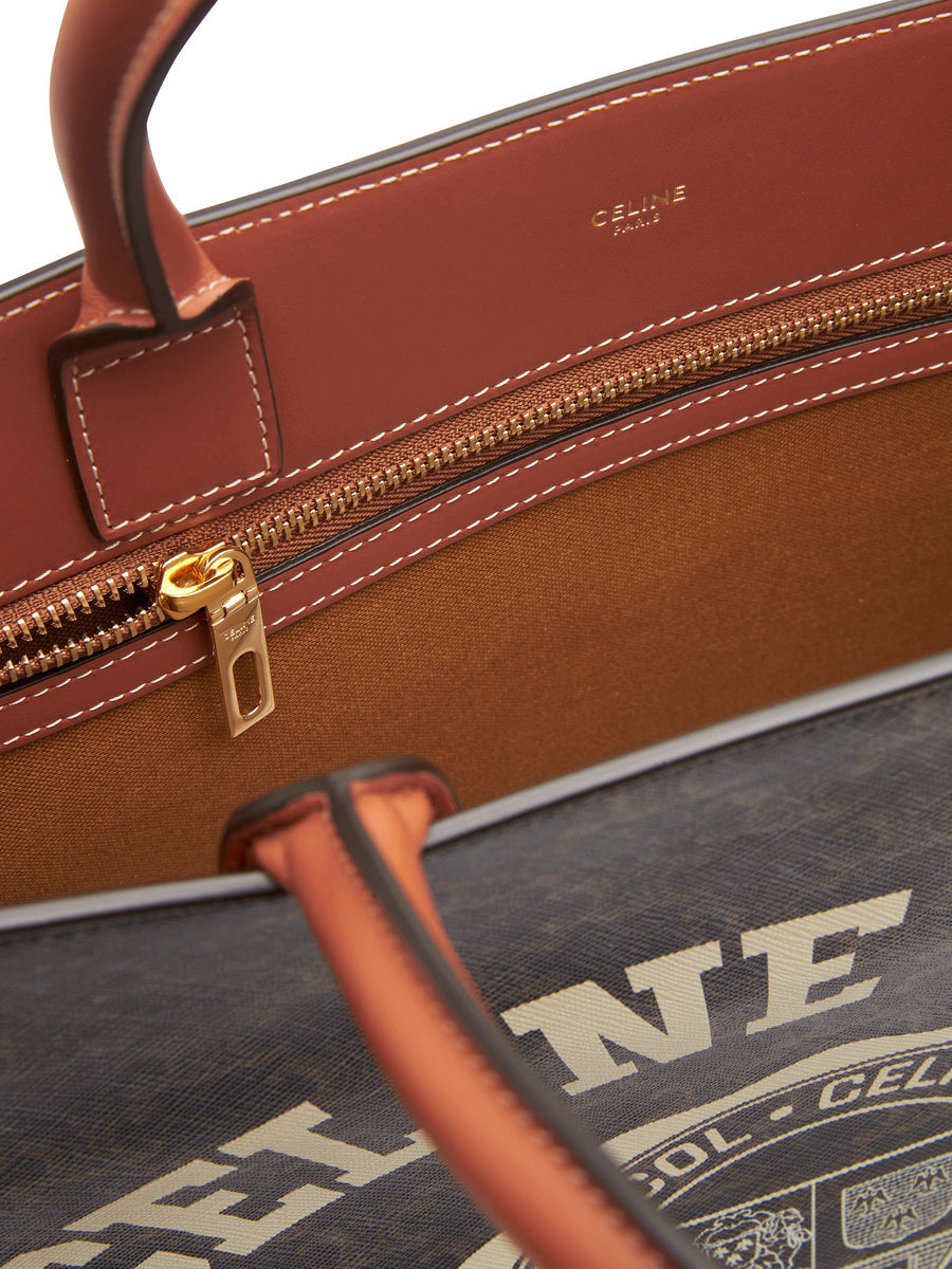 Vertical Cabas in Triomphe Canvas with Celine Print