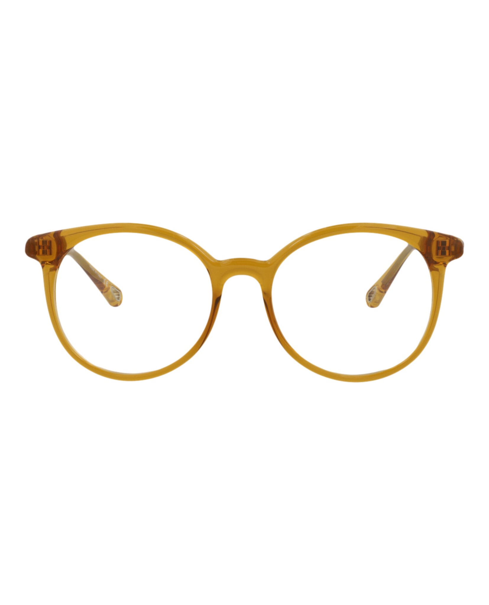 Chloé Womens Round/Oval Yellow Yellow Transparent Fashion Designer Eyewear