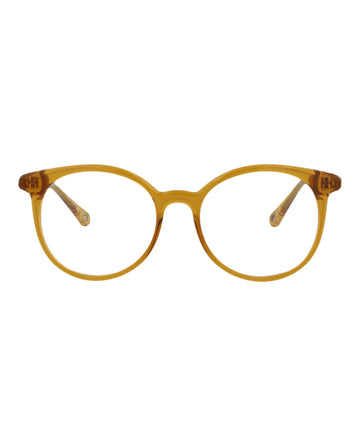 Chloé Womens Round/Oval Yellow Yellow Transparent Fashion Designer Eyewear