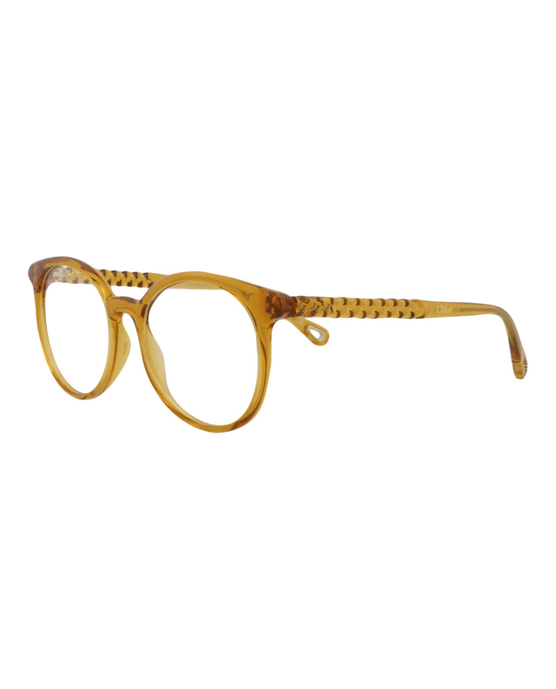 Chloé Womens Round/Oval Yellow Yellow Transparent Fashion Designer Eyewear
