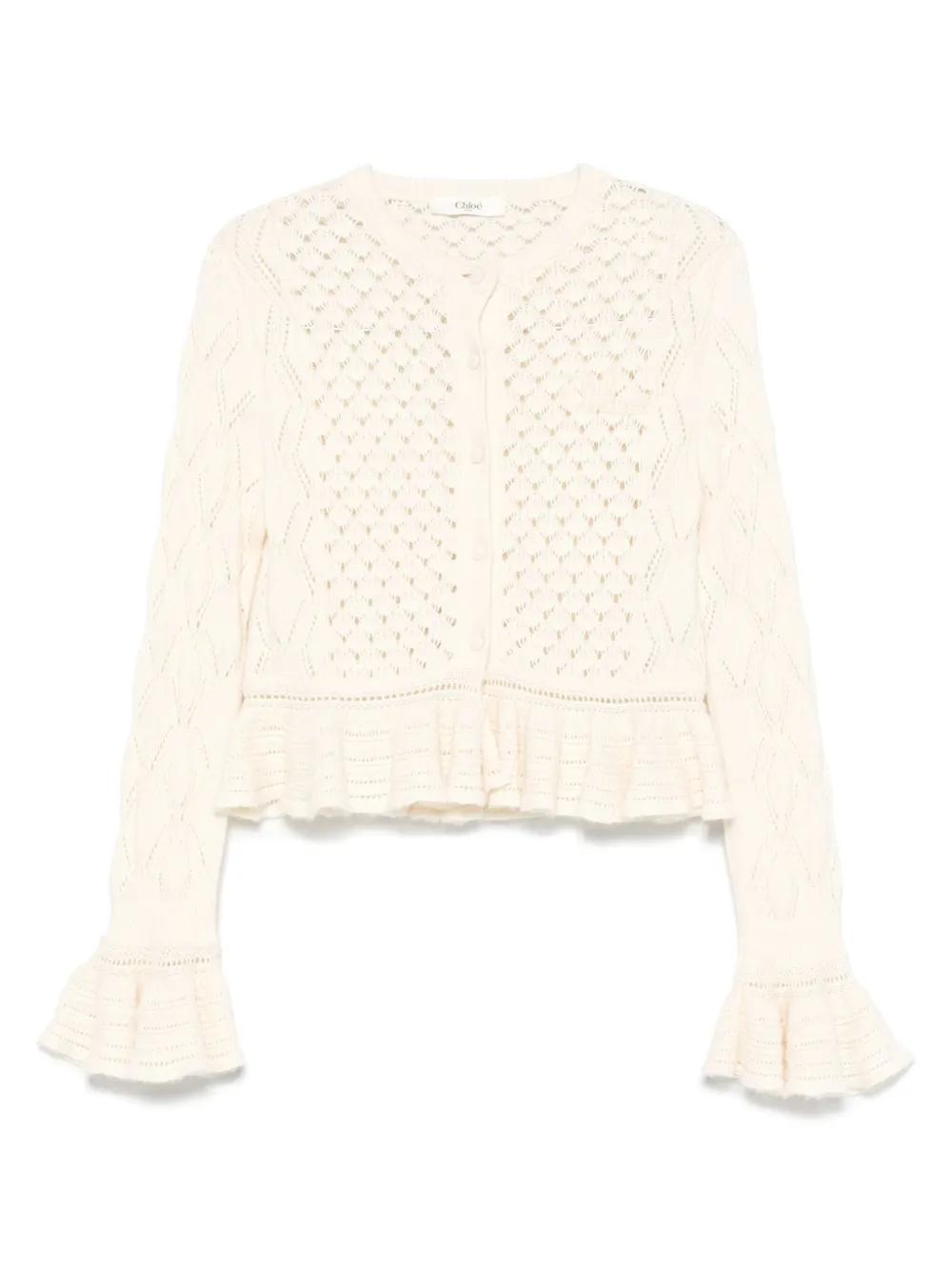 CHLOÉ Wool and Silk Cardigan