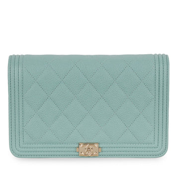 Chanel Boy WOC Tiffany Blue Caviar