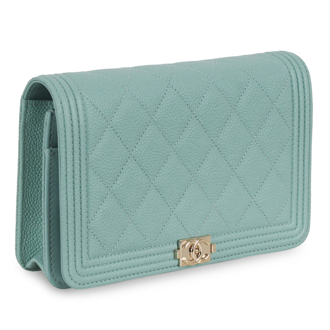 Chanel Boy WOC Tiffany Blue Caviar