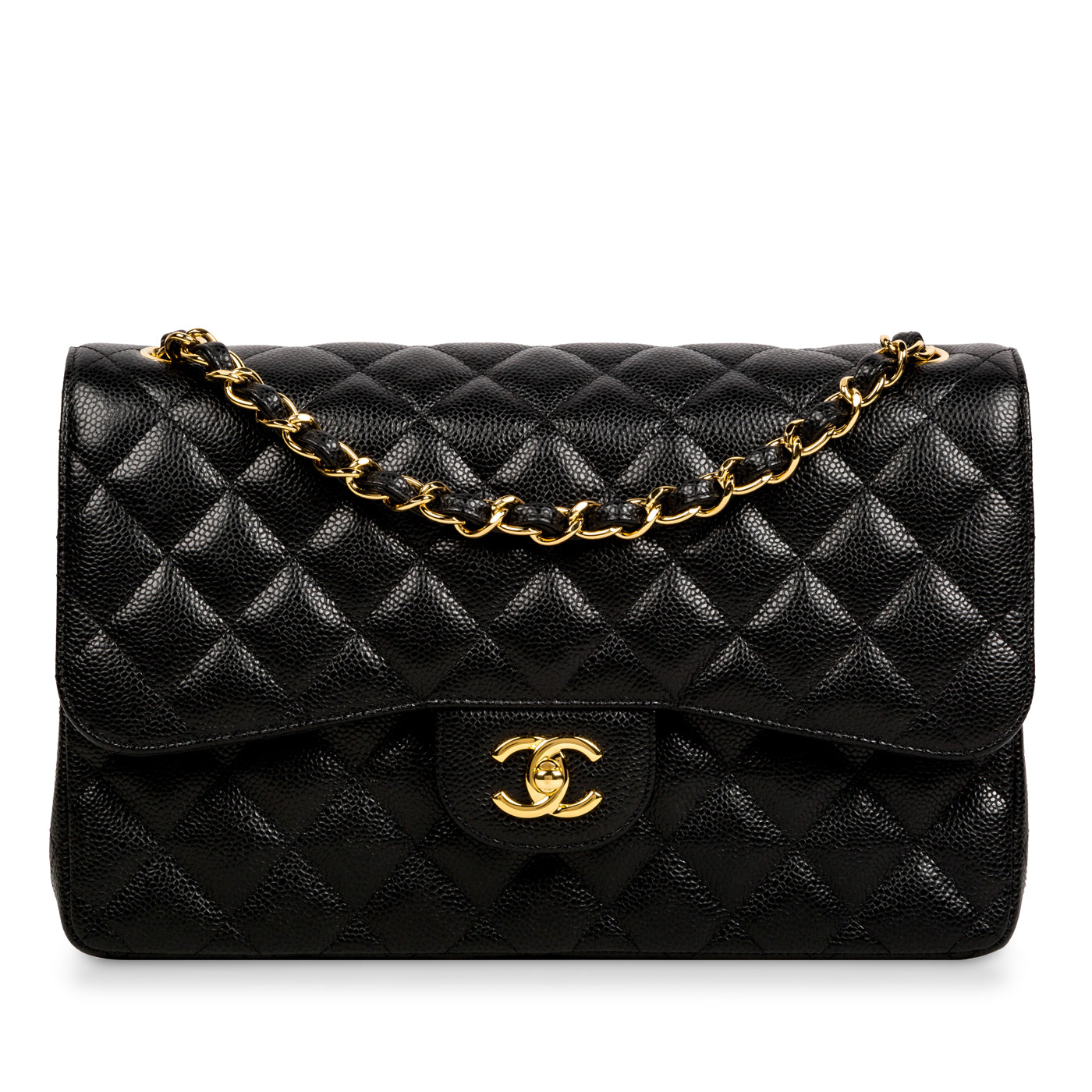 Chanel Classic Flap Bag Jumbo Caviar