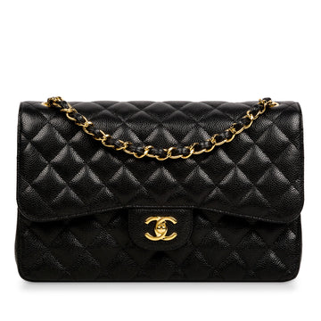 Chanel Classic Flap Bag Jumbo Caviar