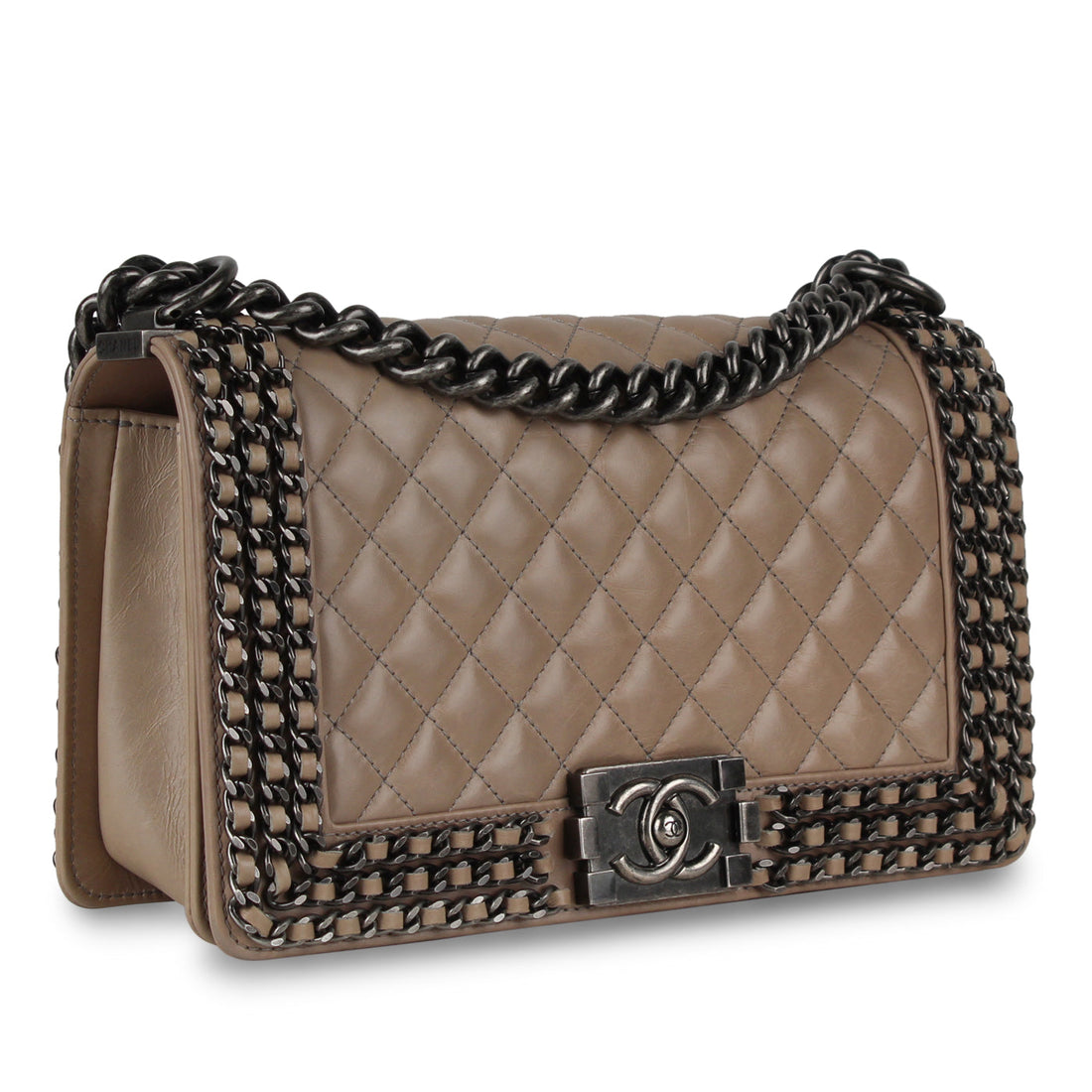 Chanel Enchained Boy Bag Old Medium