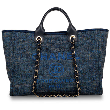 Chanel Deauville Tote Mixed Fabrics