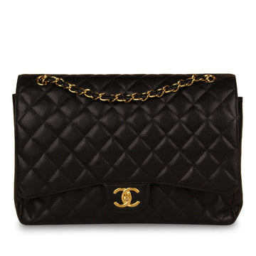 Chanel Classic Flap Bag Black Maxi