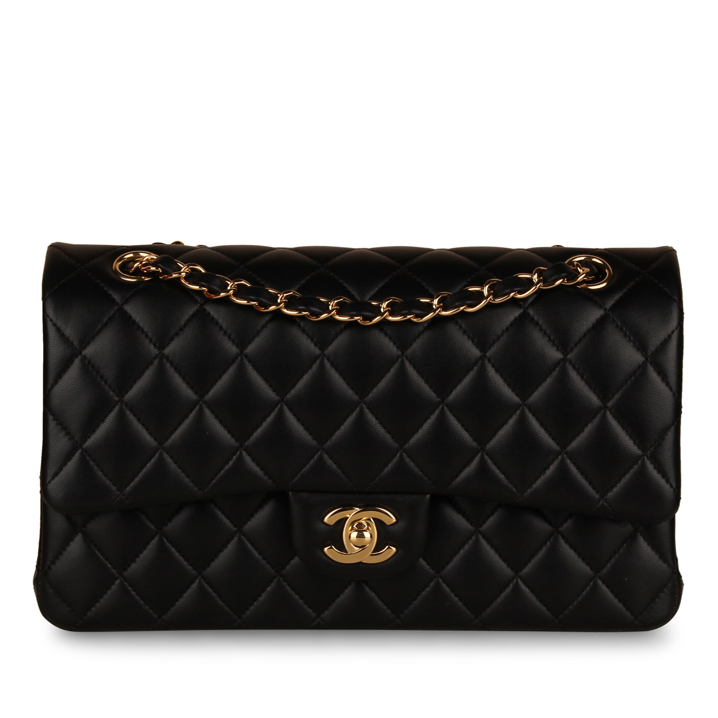 Chanel Classic Flap Bag Medium Black Lambskin