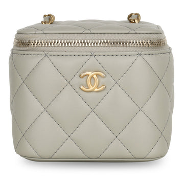 Chanel Grey Mini Pearl Crush Vanity Case