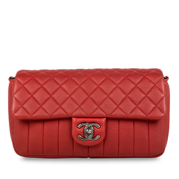 Chanel Quilted and Vertical Stitched Seasonal Flap Bag