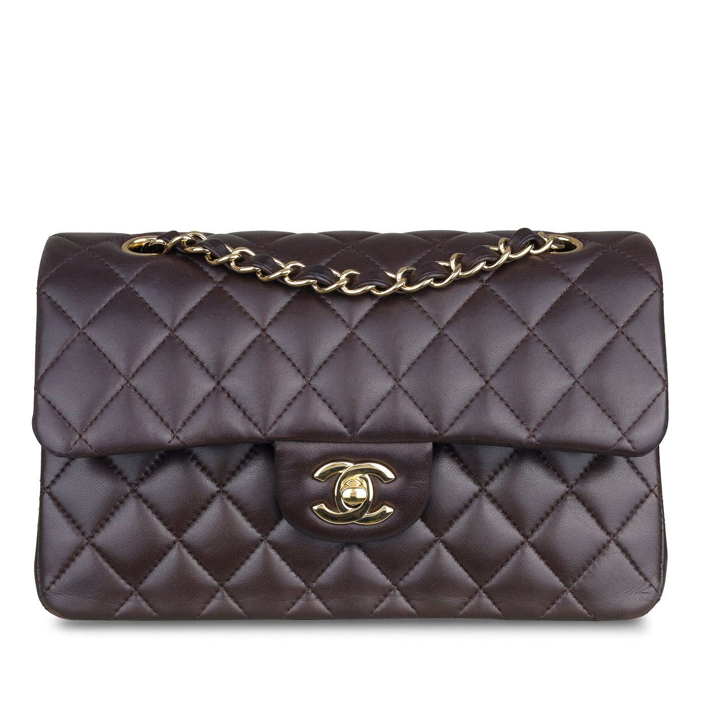 Chanel Small Classic Flap Bag Brown