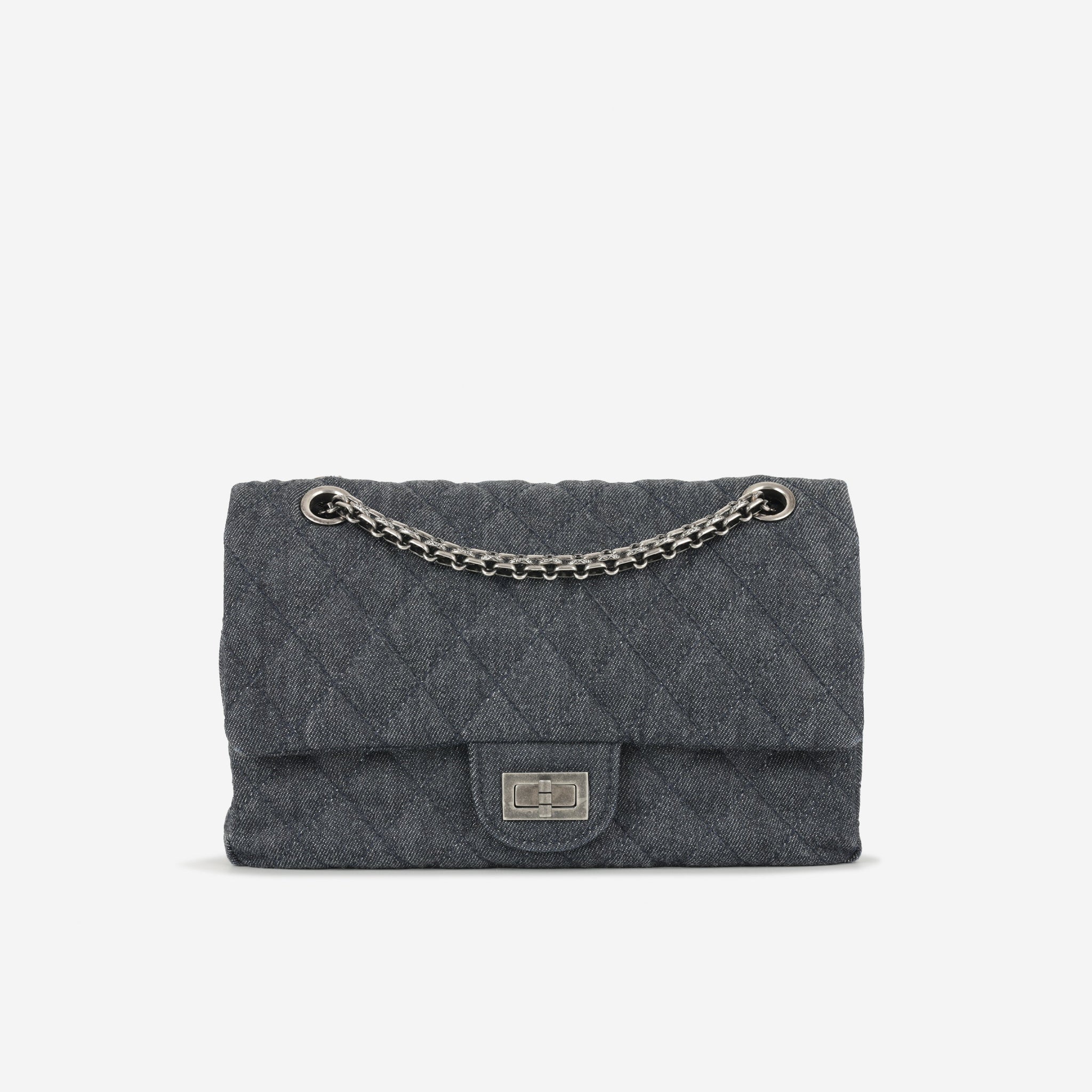 Chanel 2.55 Reissue 225 Indigo Denim Ruthenium Hardware