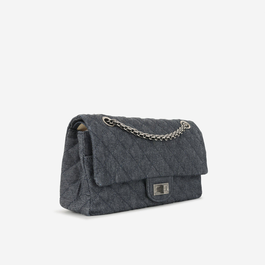 Chanel 2.55 Reissue 225 Indigo Denim Ruthenium Hardware