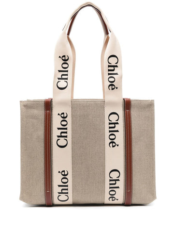 CHLOÉ Medium Canvas Tote Handbag