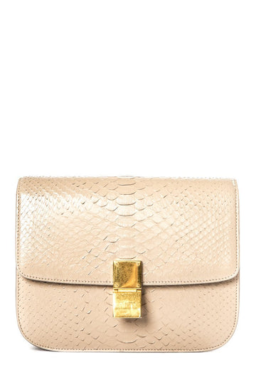 Celine Tan Python Classic Box Crossbody