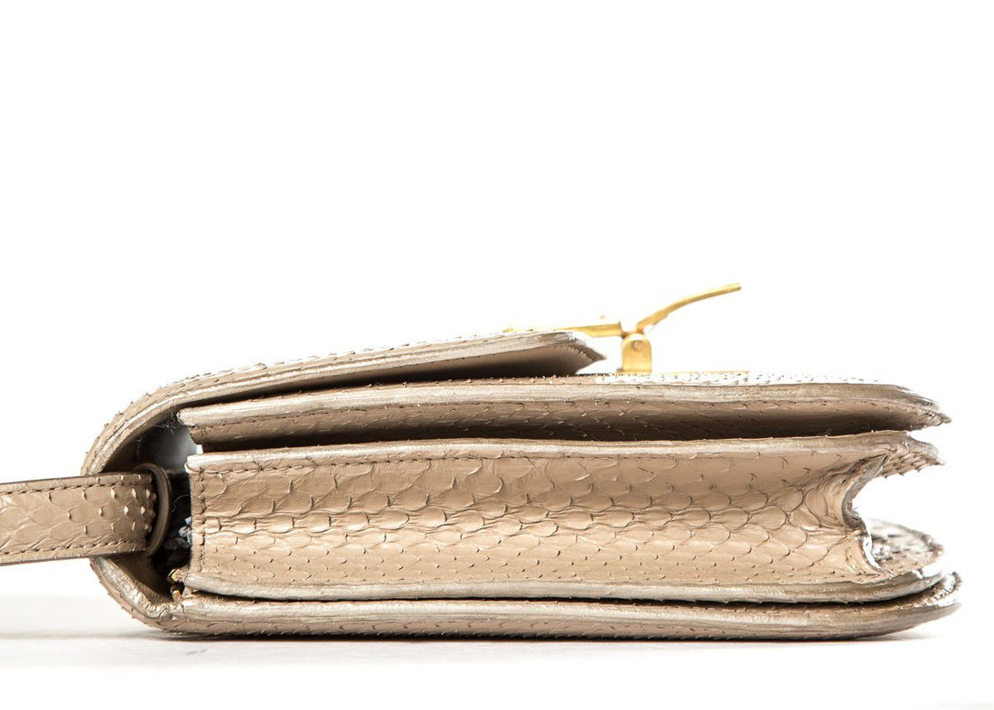 Celine Tan Python Classic Box Crossbody