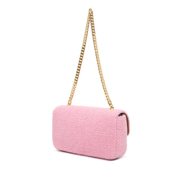 Celine Triomphe Tweed Claude Chain Shoulder Bag