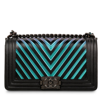 Chanel Iridescent Chevron Boy Bag Medium